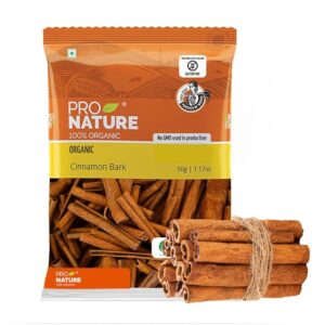 Pro Nature Organic 100% Organic Cinnamon Bark, 50G